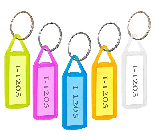 GoodWill Tech Plastic Multicolor Assorted Keychain with Two Side Id Label and Split Ring for Office, Home Key, Hotel, Drawers Keyring (Pack of 2, 100 Pcs) - Image 5