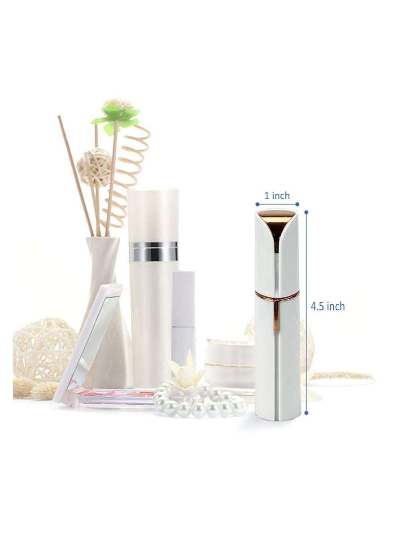 إزالة شعر الوجه الكهربائية، ماكينة حلاقة شعر الوجه المحمولة للنساء، أفضل مزيل شعر خالي من الألم للنساء في منطقة البيكيني، شعر الخوخ، الشفة العليا، الذراع (أبيض) - Image 2