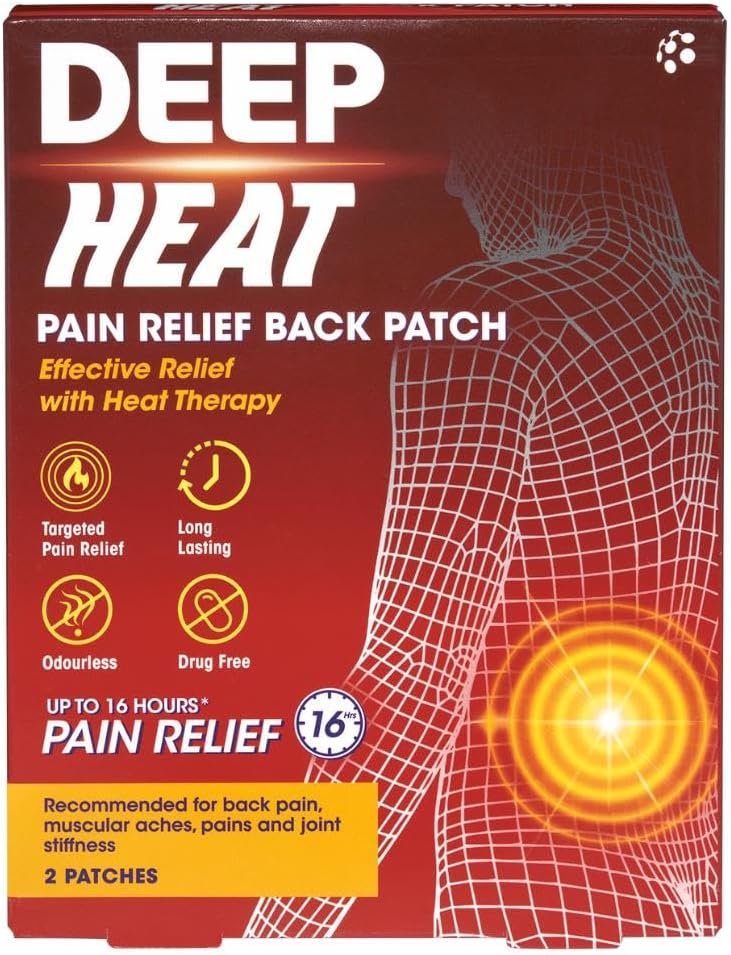 Deep Heat Well Large Patch for Back Pain Pads 2 count - Image 1