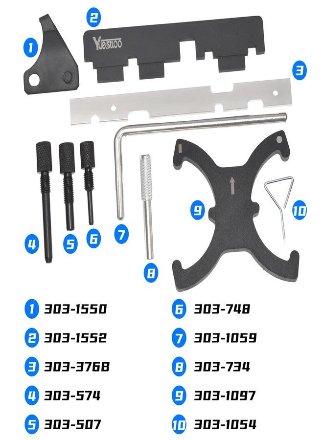 Yuesstloo Engine Camshaft Belt Timing Locking Tool Kit Compatible with Focus Fiesta Mazada Ford 1.5 1.6 VCT Ecoboost Engine, with Carrying Case & Gloves - Image 3