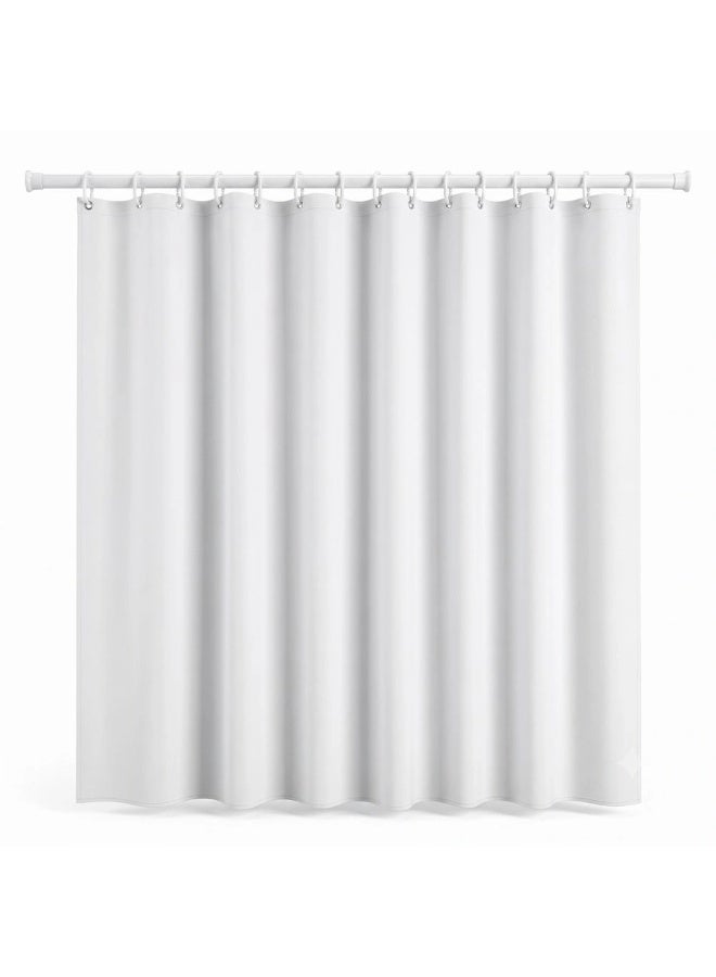 Home Fabric Shower Curtain- White