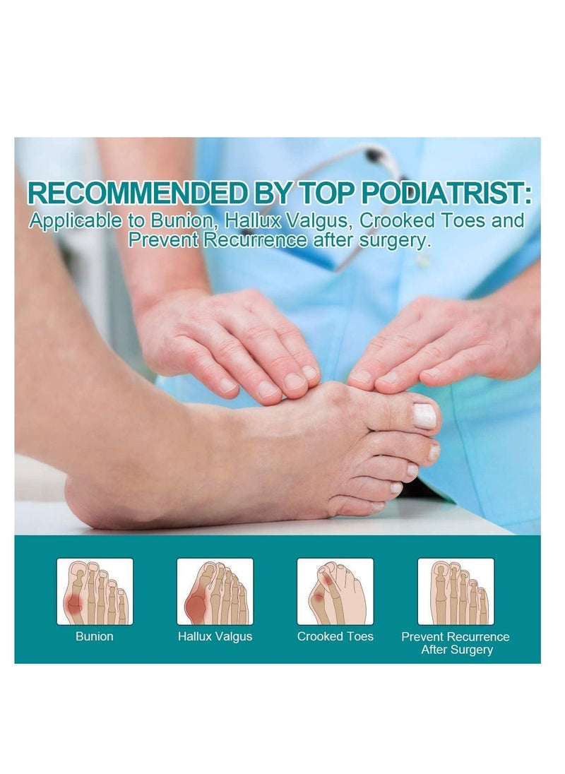 Excefore - Bunion Corrector and Bunion Relief, Orthopedic Big Toe Straightener for Women and Men, Day Night Support, Treat and Prevent Hallux Valgus, Best Kit for 24 Hours Protection - Image 1