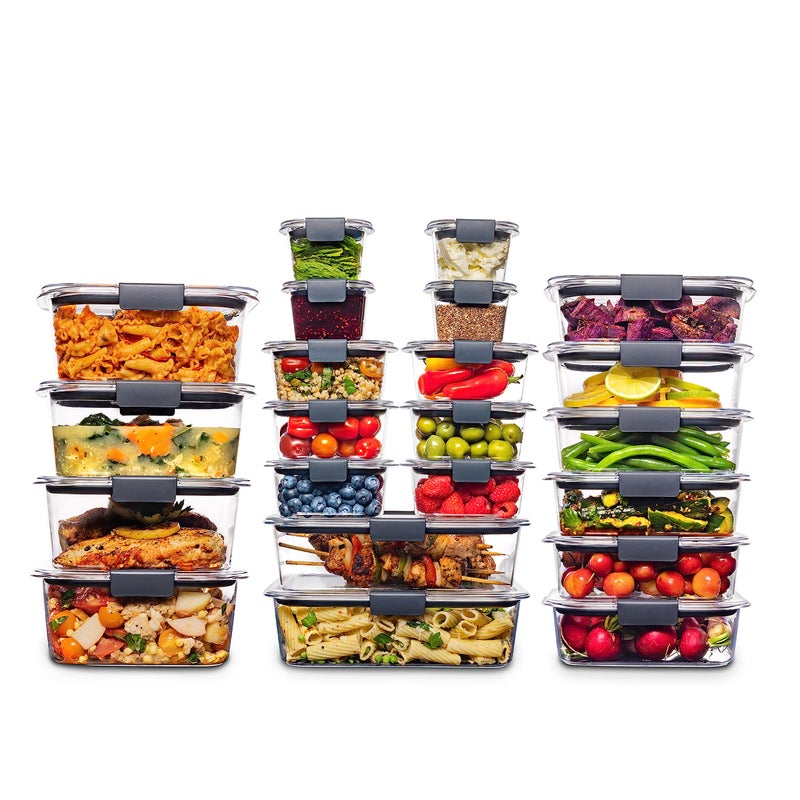 Rubbermaid Brilliance BPA Free 44-Piece Food Storage Containers Set, Airtight, Leak-Proof, with Lids for Meal Prep, Lunch, and Leftovers - Image 1