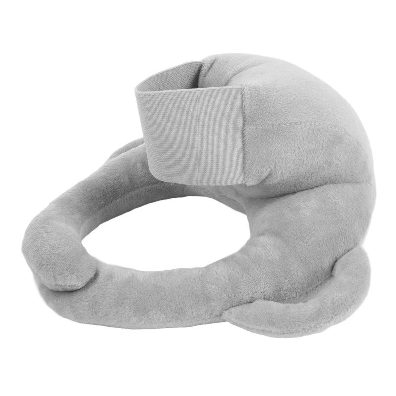 Self Feeding Baby Bottle Holder: Grey Soft Velvet, Adjustable Button, Dual Side Handles - Easy Bottle Insertion Baby Feeding Pillow for 0-3 Year Old Babies Home Travel Use - Image 4