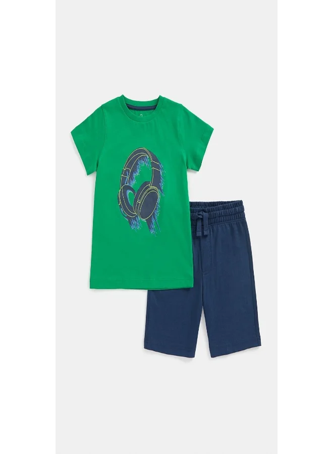 mothercare Headphones Shorts and T Shirt Set