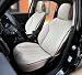 PINCTROT Car Seat Covers Front Set Breathable Soft Pebbled Leather Luxury Waterproof Seat Cushion Airbag Compatible Seat Protector Universal Fit Most Cars Front Set Beige Brown Piping - Image 2