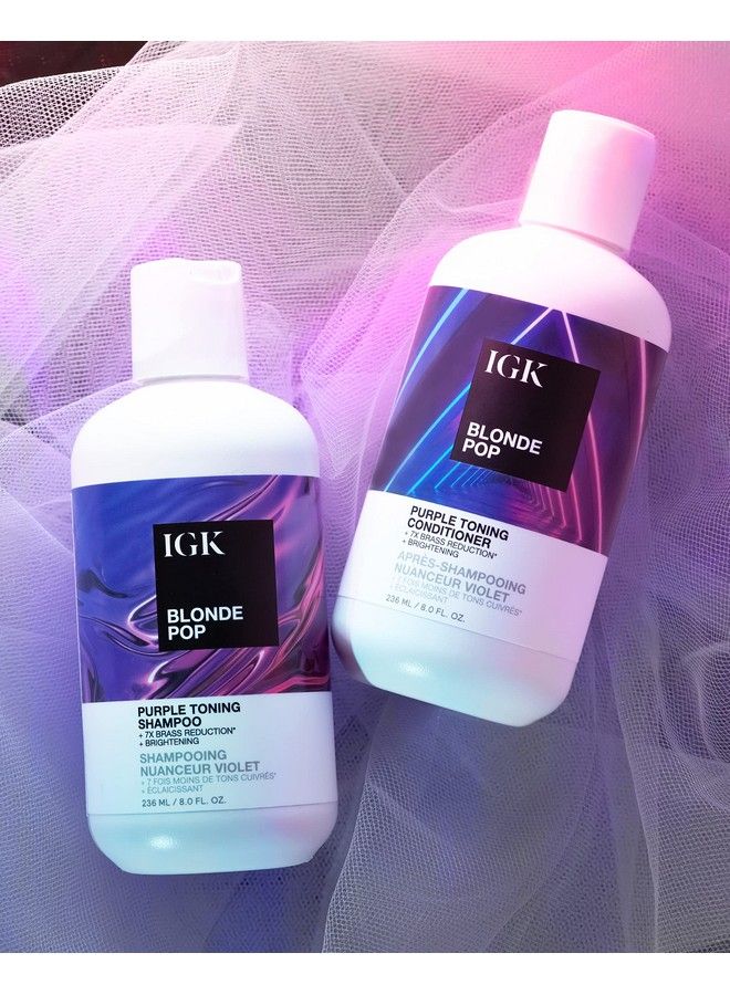 iGK Blonde Pop Shampoo & Conditioner Tandem Packette | Brighten + Neutralize Brass | Vegan + Cruelty Free | 0.46 Oz - Image 3