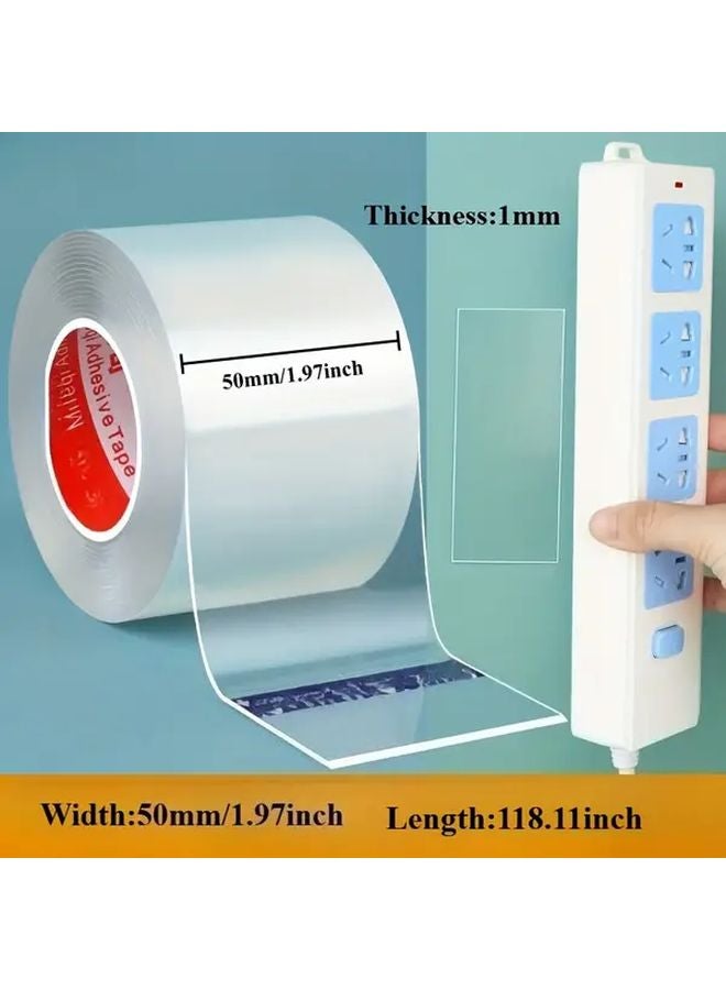 1mm Thick Seamless Waterproof Nano Double Sided Tape High Adhesion Anti Slip Reusable - Image 1