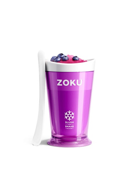 ZOKU Original Slush and Shake Maker Compact Make and Serve Cup with Freezer Core Creates SingleServing Smoothies Slushies and Milkshakes in Minutes BPAfree Purple