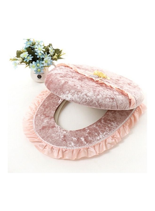 نيبمينينت طقم وسائد لمقعد المرحاض وردي 15x5x10سم