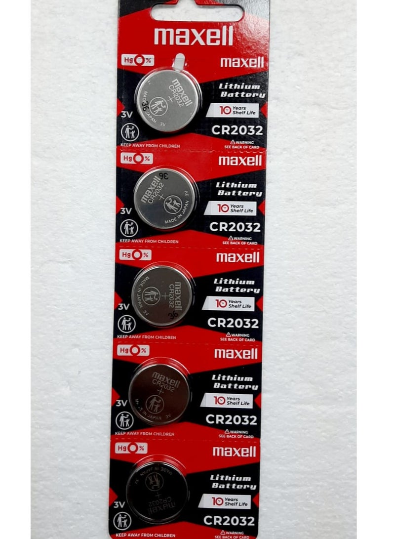 Maxell Set 5 pieces Maxell CR2032 Lithium Battery 3v - Image 2