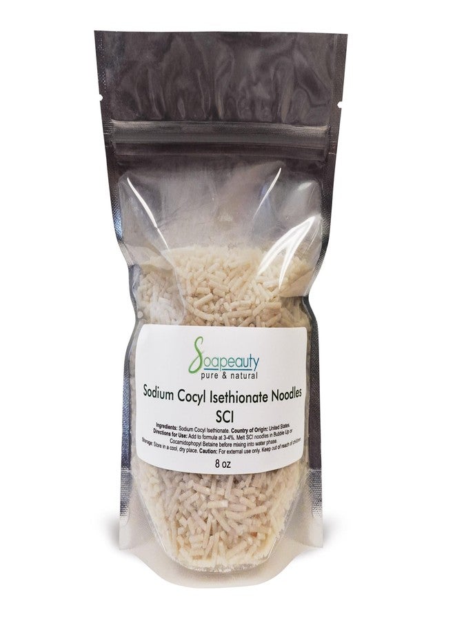 Soapeauty Sodium Cocoyl Isethionate Noodles by Soapeauty for Skin & Hair Care - SCI Natural Surfactant Used for Making Bubble Baths, Bath Bombs, Shampoo Bars (8 oz) - Image 1