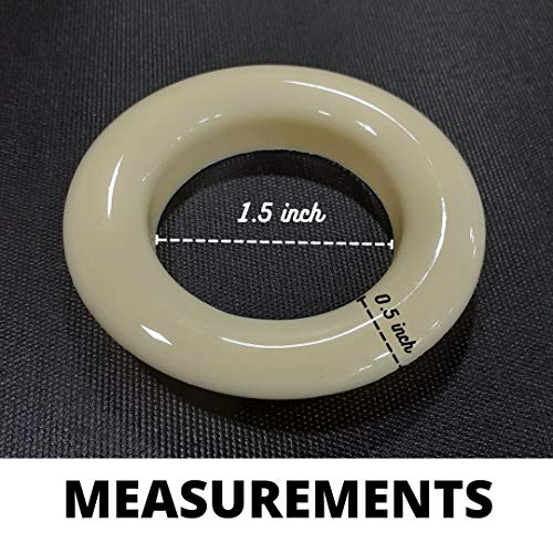 FAPBADRI Curtain Eyelet Rings with Back Lock (Male & Female), Suitable for a 1 inch Pipe, Ivory Colour - 100 Pieces - Image 3