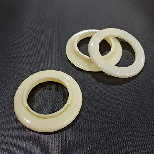FAPBADRI Curtain Eyelet Rings with Back Lock (Male & Female), Suitable for a 1 inch Pipe, Ivory Colour - 100 Pieces - Image 5