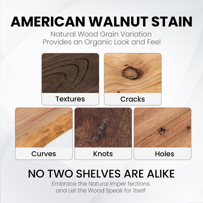 Fun Memories Floating Shelves for Wall, 24"x9.3" Solid Wood Floating Live Edge Shelf, Heavy-Duty Wall Shelf with Invisible Brackets, Set of 2 for Living Room, Bedroom, and Kitchen, Natural Finish - Image 5