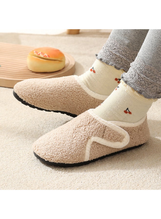 Autumn And Winter Children's Indoor Fleece-lined Floor Socks Shoes With Non-slip Soles, Early Learning Walking Shoes For Babies, Home Cotton Shoes For Indoor Cold Protection