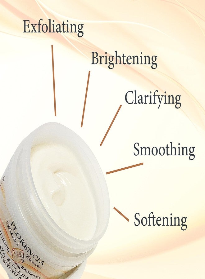 Florencia Papaya & Pumpkin Brightening Mask - Soft and Creamy, Gentle Exfoliating Facial Mask for Smoother, Brighter, Revitalized Complexion - Exfoliate, Renew and Glow, 2 oz - Image 3