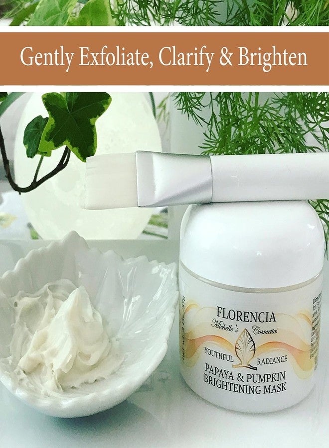 Florencia Papaya & Pumpkin Brightening Mask - Soft and Creamy, Gentle Exfoliating Facial Mask for Smoother, Brighter, Revitalized Complexion - Exfoliate, Renew and Glow, 2 oz - Image 2
