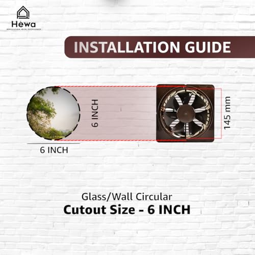 HEWA Onyx 6 inch 150mm high speed Ventilation Exhaust Fan for bathroom, kitchen with 2 year warranty (Brown) - Image 4