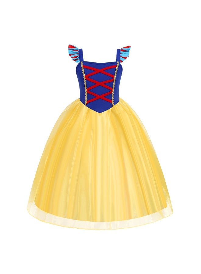 NIBEMINENT Snow White dress for girls, children's performance costume, baby's birthday puffy dress, autumn and winter Halloween costume - Image 1