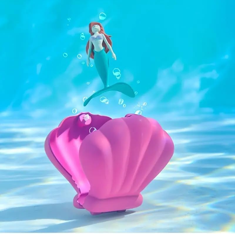 SHAHNARO Ariel Seashell Surprise – Princess Mermaid Swimming Pool Diving Toy – Water Activated Clamshell – Swims to Surface Automatically – Summer Pool Toys for Kids Girls Ages 5+ - Image 5