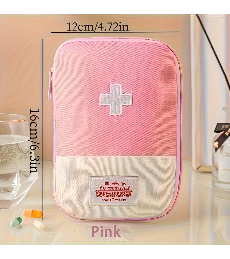 Red Portable First Aid Kit Emergency Travel Home Office Supplies Suitable For 195 Countries - Image 2