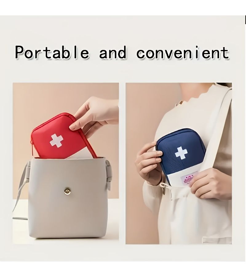 Red Portable First Aid Kit Emergency Travel Home Office Supplies Suitable For 195 Countries - Image 4