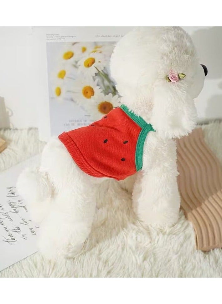 A.M Dog Summer Clothes - Summer Funny Fruit Dog Clothes Cat Shirts Watermelon Dog Shirt Dogs Vest Cute Puppy Sleeveless Vest T-Shirt French Bulldog Tank Tops - Image 2