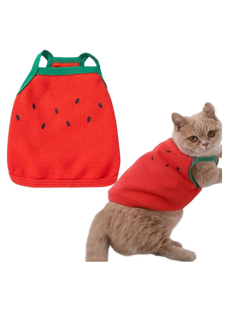 A.M Dog Summer Clothes - Summer Funny Fruit Dog Clothes Cat Shirts Watermelon Dog Shirt Dogs Vest Cute Puppy Sleeveless Vest T-Shirt French Bulldog Tank Tops - Image 1