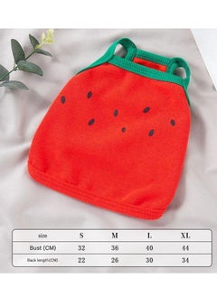 A.M Dog Summer Clothes - Summer Funny Fruit Dog Clothes Cat Shirts Watermelon Dog Shirt Dogs Vest Cute Puppy Sleeveless Vest T-Shirt French Bulldog Tank Tops  - Image 4