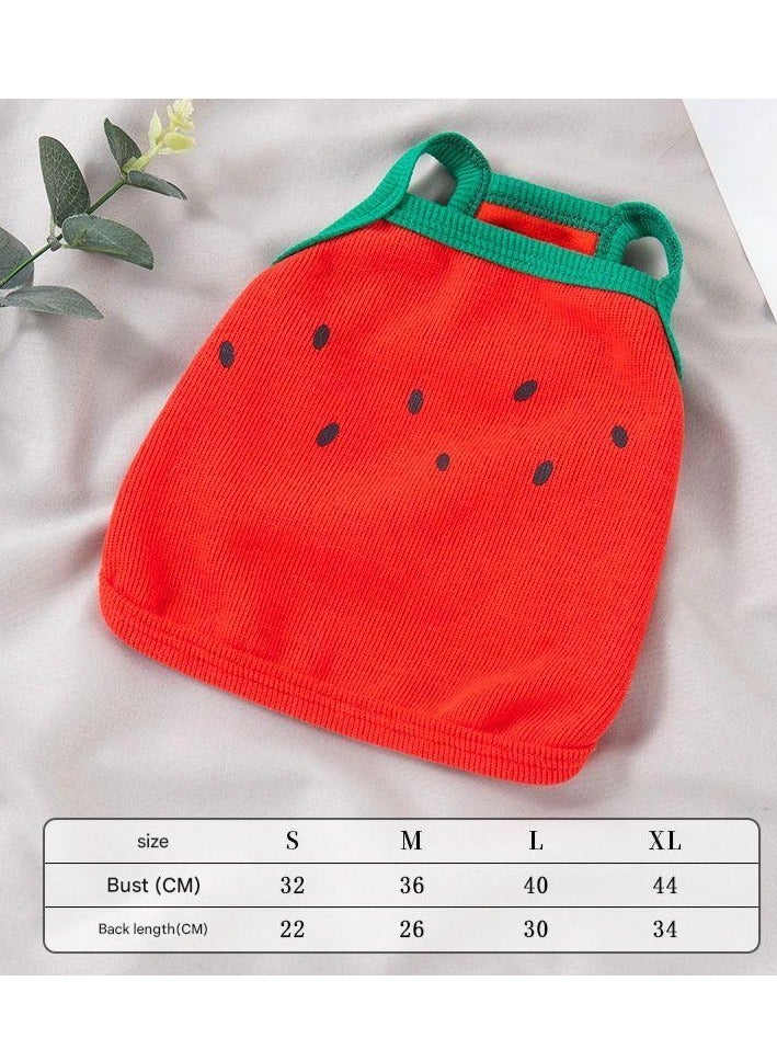 A.M Dog Summer Clothes - Summer Funny Fruit Dog Clothes Cat Shirts Watermelon Dog Shirt Dogs Vest Cute Puppy Sleeveless Vest T-Shirt French Bulldog Tank Tops - Image 4