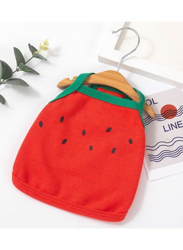 A.M Dog Summer Clothes - Summer Funny Fruit Dog Clothes Cat Shirts Watermelon Dog Shirt Dogs Vest Cute Puppy Sleeveless Vest T-Shirt French Bulldog Tank Tops - Image 5