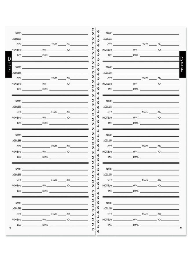 Current by The Sea Address Book - 94 Pages; Small 5" x 8-1/2" Size for Purse or Office, Spiral Bound Soft Cover Organizer for Contacts, Addresses, Email, & Phone Numbers + 50 Replacement Stickers - Image 2