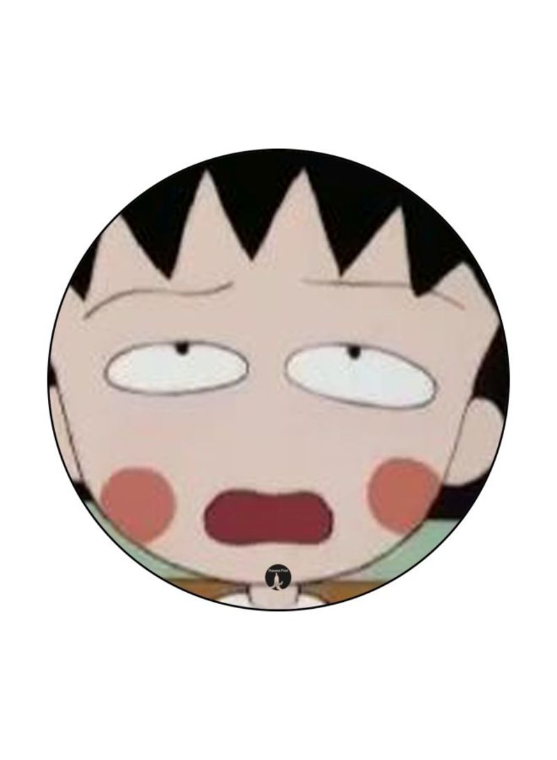 Anime Chibi Maruko Chan Printed Mouse Pad Red/Black/White