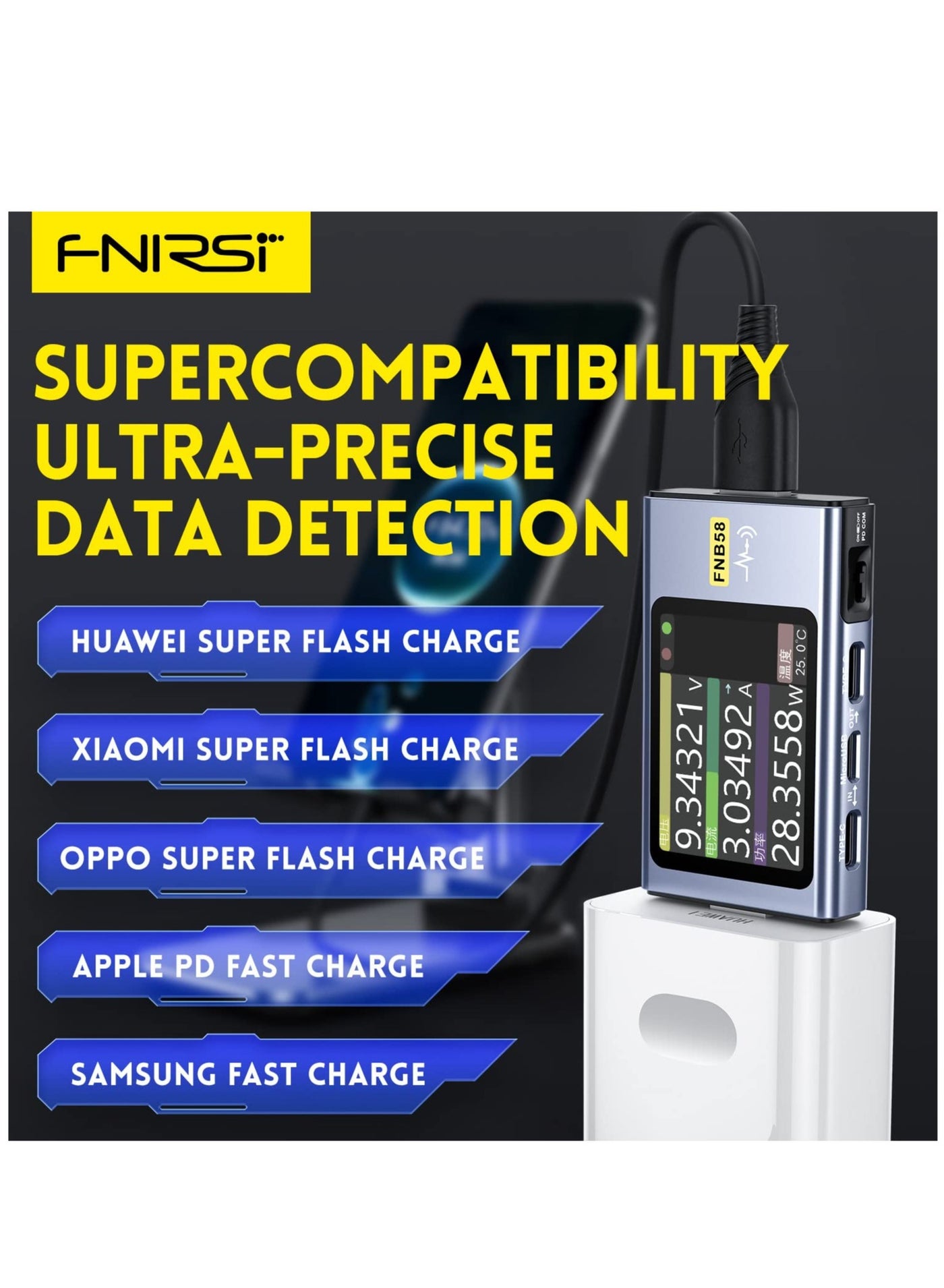 Usb Voltage Meter Upgraded Model USB Tester With Bluetooth, USB Power ...