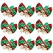Whaline 24pcs Christmas Bow Xmas Wreaths Mini Bows Christmas Tree Bows Christmas Decorative Bows Fabric Hanging - Image 2