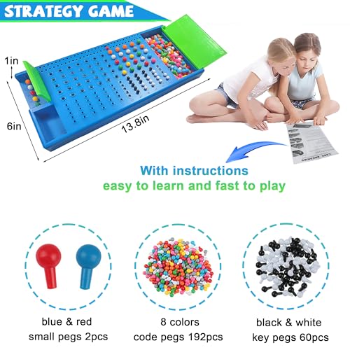 KIDAMI Code Breaker Board Game Classic Codebreaking Travel Board Game Kids STEM Development Toys 3 Level Brain Puzzle Play Set 2 Player Battle of Famliy Game Toys for Kids Adult - Image 5