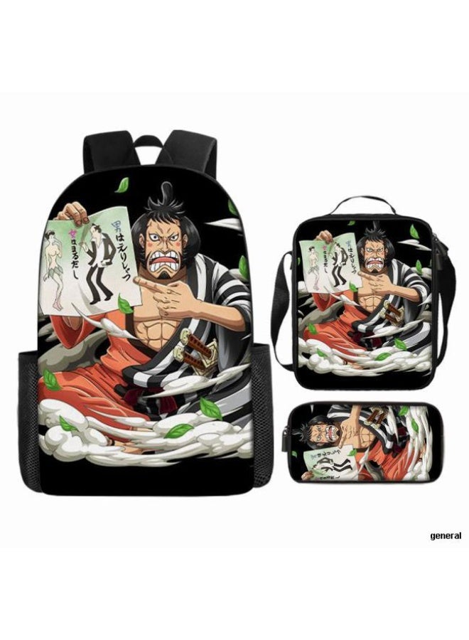 عام أحدث نموذج عالمي من الكرتون طباعة ثلاثة قطعة حقيبة مجموعة ( الطلاب ، الأطفال ، الأصدقاء ، نزهة ، تسلق الجبال ، الخ . ) - Image 1