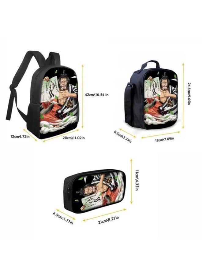 عام أحدث نموذج عالمي من الكرتون طباعة ثلاثة قطعة حقيبة مجموعة ( الطلاب ، الأطفال ، الأصدقاء ، نزهة ، تسلق الجبال ، الخ . ) - Image 4