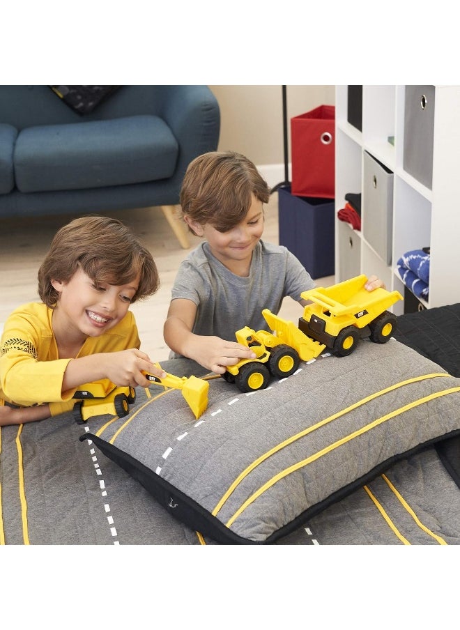 CAT Caterpillar CAT Mini Crew 3 Pack - Dump Truck, Wheel Loader, & Excavator  - Image 3