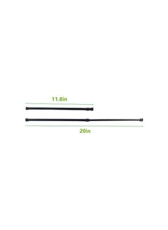 The Bros Cupboard Bars Tension Rods, 6 Pack Spring Tensions Rods Steel Adjustable Tension Curtain Rod Closet Rod Window Rods (Black, 11.8-20 Inches)  - Image 2