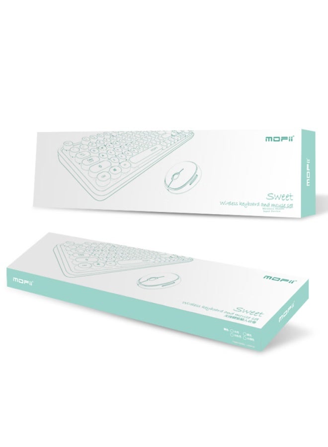 Mofii Sweet Wireless Retro Punk Keyboard And Mouse Set, Office Keyboard And Mouse Set, Mouse, Computer Keyboard, Laptop Keyboard, White - Image 5