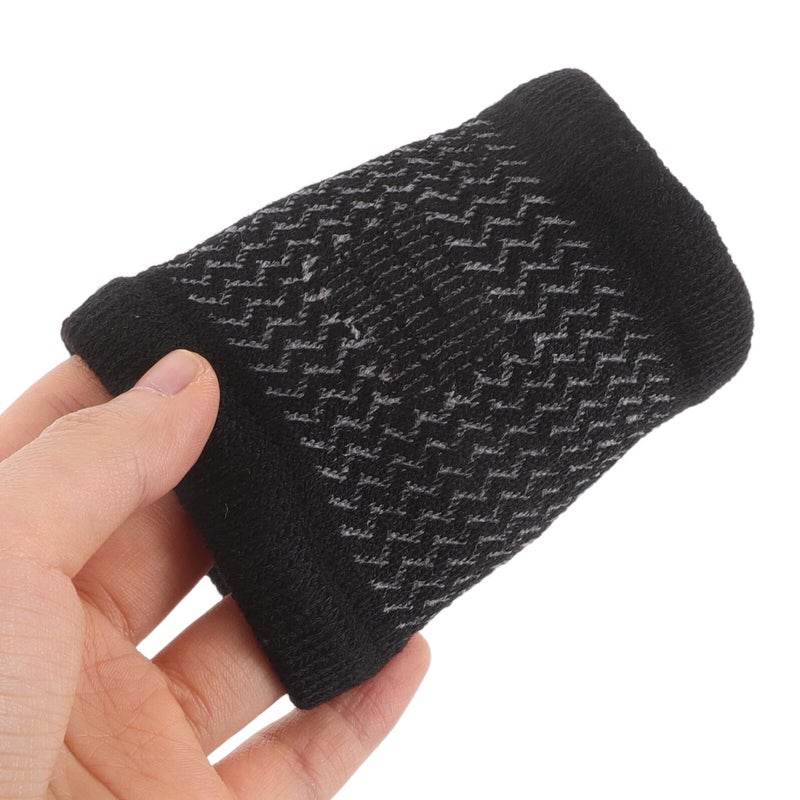 Breathable Cotton Ankle Sleeve Pair Black Elastic Sweat Wicking Protector For Yoga Dance Football - Image 5