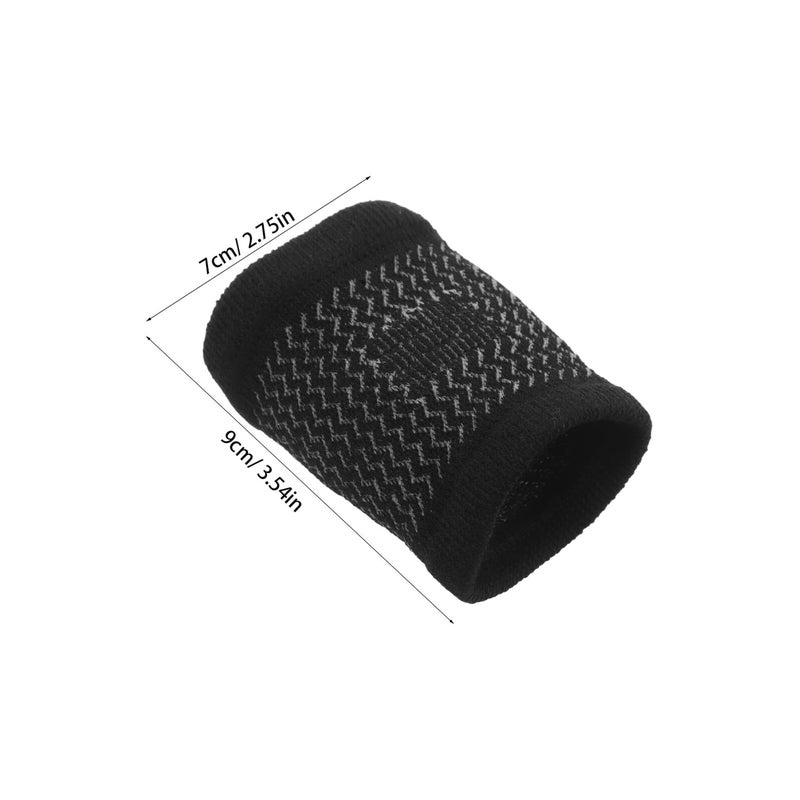 Breathable Cotton Ankle Sleeve Pair Black Elastic Sweat Wicking Protector For Yoga Dance Football - Image 3