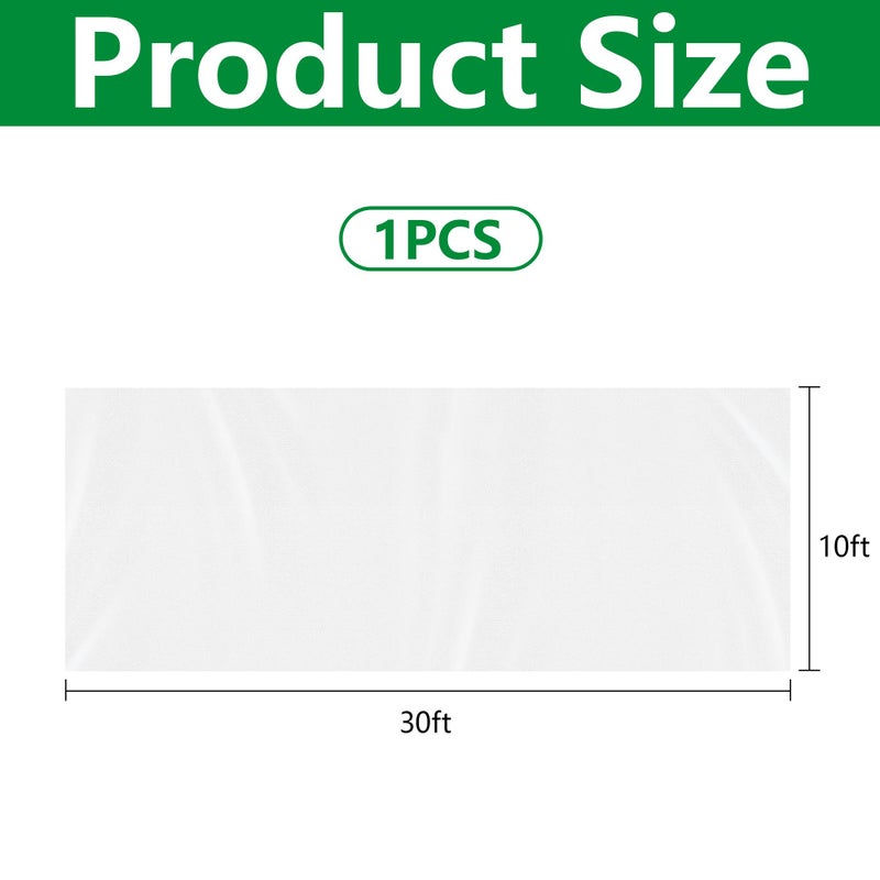 DECOHS 30 x 10 Ft Plant Sun Protection Cloth, Garden Plant Shade Cloth, Non-Woven White Light Refraction Sunshade Cloth for Protecting Plants Vegetable Rows from Direct Sunlight - Image 2