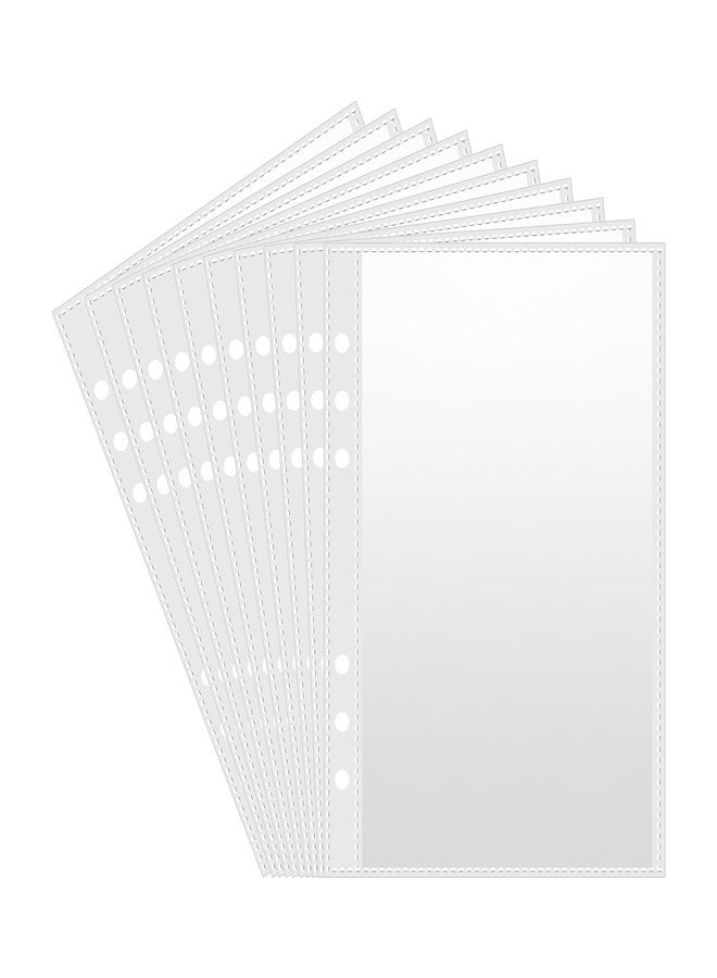 MANWU 30pcs Pocket Sleeves for A5 6 Ring Binder, 1-Pocket Sheets Inserts Refill Pages for Kpop photocard, Savings Challenges, Sticker Collecting Album Binder (100 Micron Thickness per Layer) - Image 1