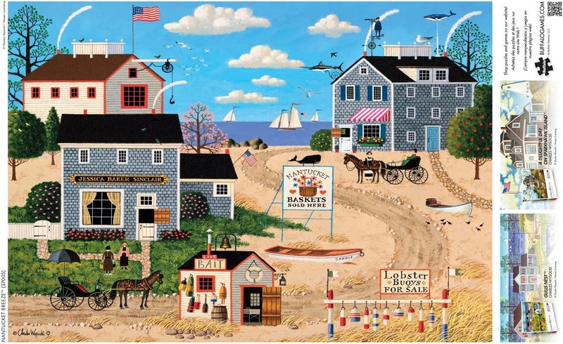 Buffalo Games - Charles Wysocki - Nantucket Breeze - 500 Piece Jigsaw Puzzle for Adults -Challenging Puzzle Perfect for Game Nights - Finished Size is 21.25 x 15.00 - Image 5