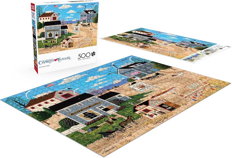 Buffalo Games - Charles Wysocki - Nantucket Breeze - 500 Piece Jigsaw Puzzle for Adults -Challenging Puzzle Perfect for Game Nights - Finished Size is 21.25 x 15.00 - Image 4