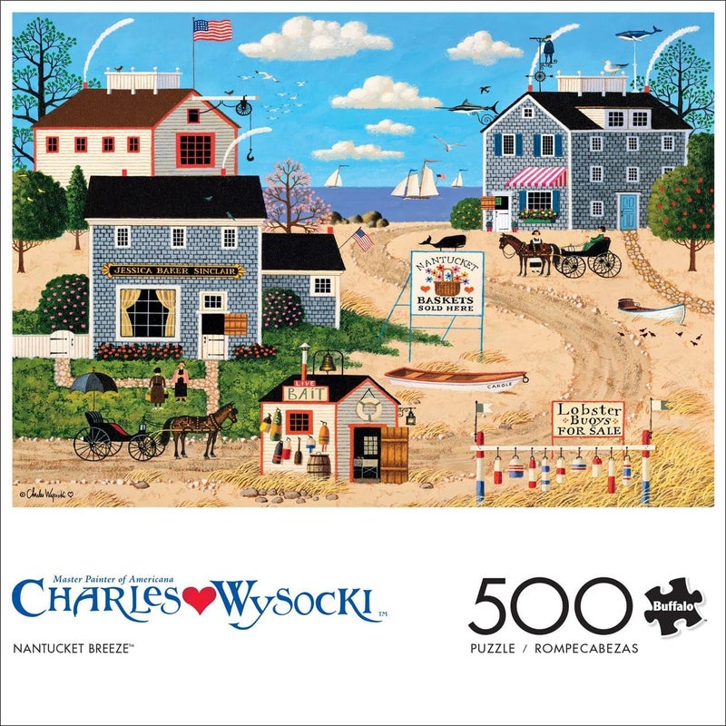 Buffalo Games - Charles Wysocki - Nantucket Breeze - 500 Piece Jigsaw Puzzle for Adults -Challenging Puzzle Perfect for Game Nights - Finished Size is 21.25 x 15.00 - Image 3