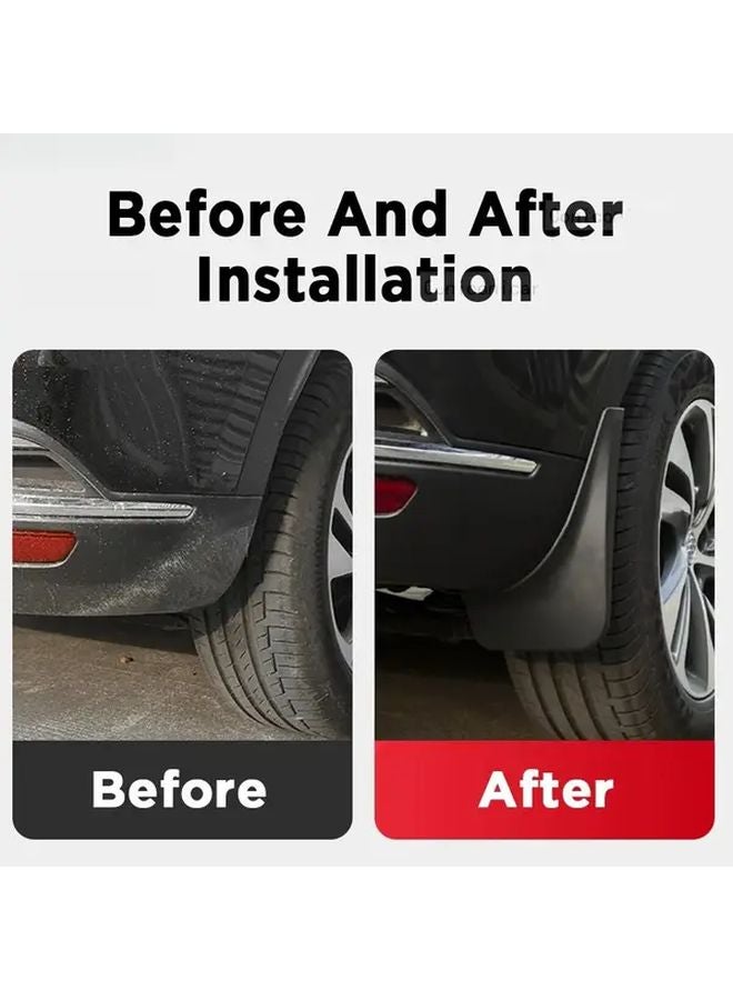 4 قطع حاجز الطين الأمامي والخلفي للعجلات لسيارة سوبارو أوت باك 2021-2024، متين وتركيب مباشر - Image 3